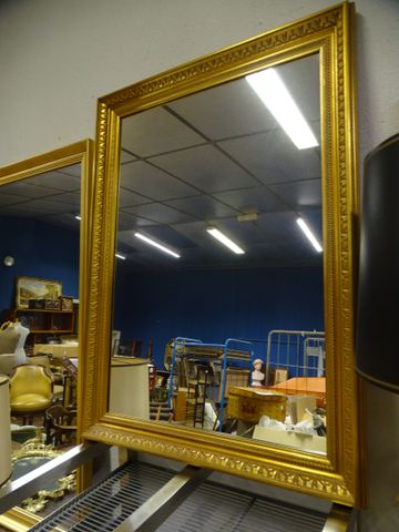 Miroir cadre bois doré moderne 108 x 80
