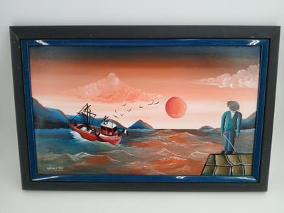 Michel-Ange OBERTO (Fils 1961-) "Nostalgie" Huile sur toile,…