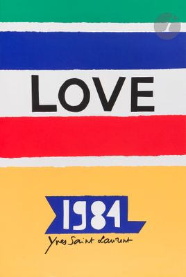 a poster with a picture of the word love on it