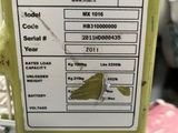 a label on the back of a green machine