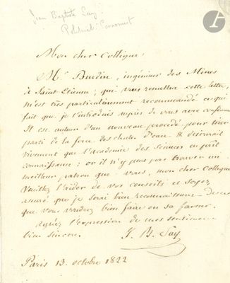 une vieille lettre écrite à la main sur un morceau de papier avec une écriture dessus