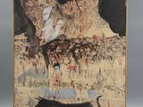une image représentant un tableau où figurent un homme et une vache