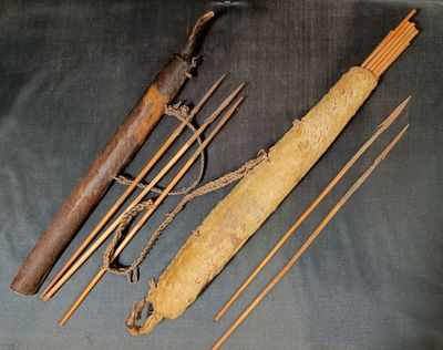 Carquois De Flèches En Cuir Daim Véritable – Modèle à Tirage Rapide – Marron