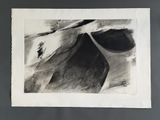 une image d'un dessin en noir et blanc d'une personne sur une planche de surf