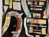 une image représentant un tableau où l'on voit une personne debout devant un bâtiment