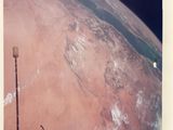 Photo de la Terre prise depuis l'espace par la NASA, avec une vue sur le désert du Sahara