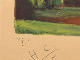 an image of a painting of a cat sitting on a window sill