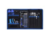 a close up of a tool kit with a cell phone in it