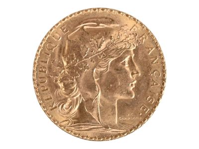 Pièce de 20 francs or au coq, 1912. Petites usures. - Photo 1