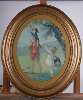 René Louis PEAN (1875-1945) La cueillette