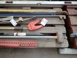 many tools that are laying out on a pallet