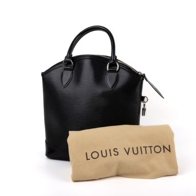 Louis VUITTON, "Lock It" Sac en cuir épi noir et cuir glacé …