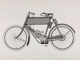 dessin représentant un vélo muni d'un panier à l'arrière