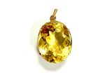 une image représentant un pendentif en diamant jaune sur fond blanc
