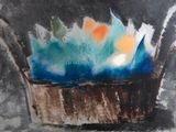 une image représentant un tableau où l'on voit une corbeille de fruits posée sur une table