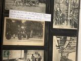 a black and white photo of a book with pictures on it