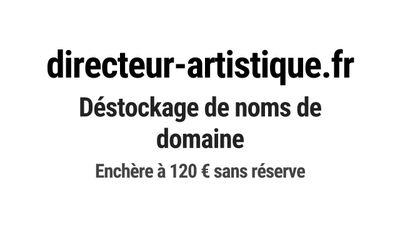 Nom de domaine directeur-artistique.