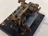 a small model of a steam engine on a table