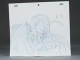 drawing of a drawing of a man with a dragon on his head