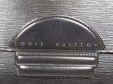 louis vuitton black epi leather shoulder bag with silver hardware