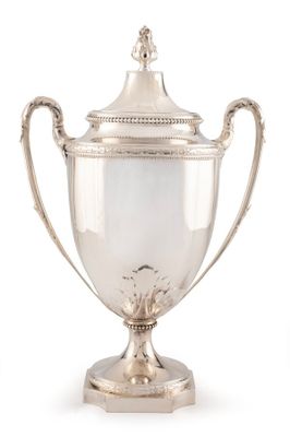COUPE DE PRIX en argent de style Louis XVI, poinçon Minerve 1er Titre 