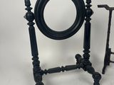 a mirror and a stool on a white background