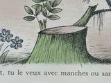 a drawing of a bird sitting on top of a tree stump
