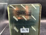 a close up of a metal container with a label on it