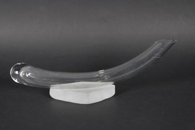 vase soliflore allongé en cristal, 15 x 45 cm. - Photo 1