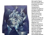 affiche représentant un ours polaire sur fond bleu