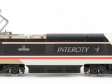a black and white train on a white background