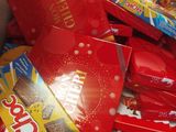 a box full of different types of snacks in it