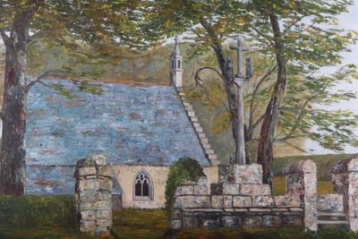 Ecole moderne Chapelle Huile sur toile