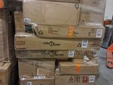 many boxes stacked on top of each other in a warehouse