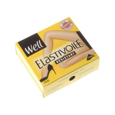 WELL - Collants Elastivoile Résistant - 15D - Noir - T1 - Ha…