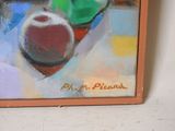 a painting of a painting of fruit on a table
