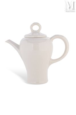 SÈVRES Théière couverte de style Art Nouveau en porcelaine d…