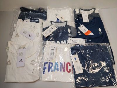 Lot de 10 tee-shirts LE COQ SPORTIF Paris 2024, diverses tailles - NEU - Photo 1
