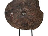 an image of a rock with a hole in it on a stand