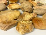 a pile of rocks that are sitting on a table