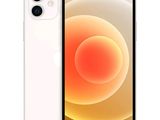 On voit un iPhone 11 blanc avec l'appareil photo ouvert.