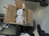 a cardboard box that has some kind of thing inside of it