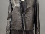 a black leather jacket with fringes on a mannequin mannequin mannequin mannequin mannequin mannequin mannequin manne