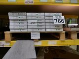 a large stack of boxes on a pallet in a store