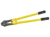 a pair of yellow pipe cutters on a white background