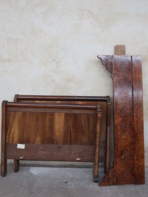 two pieces of furniture sitting next to each other on the floor