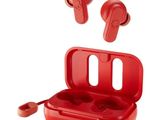 an image of a pair of red ear buds in a red case