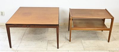 paire de tables d'appoint danoises de style moderne du milieu du siècle