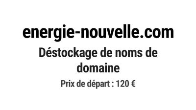 Nom de domaine energie-nouvelle.