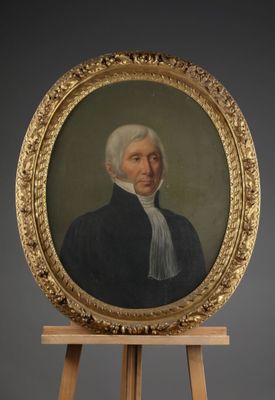 portrait of a gentleman in a black coat with a white ruff